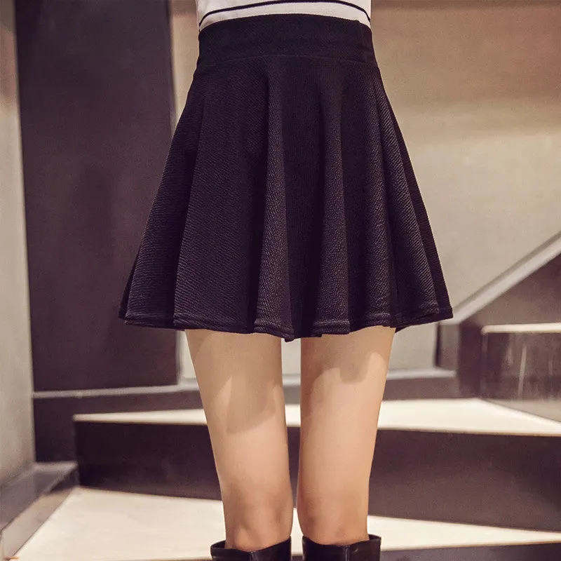 Pleated Sun Short Skirt