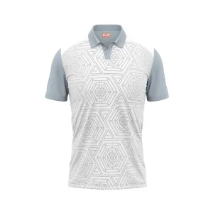 Polo Neck Printed Jersey Grey NP00226