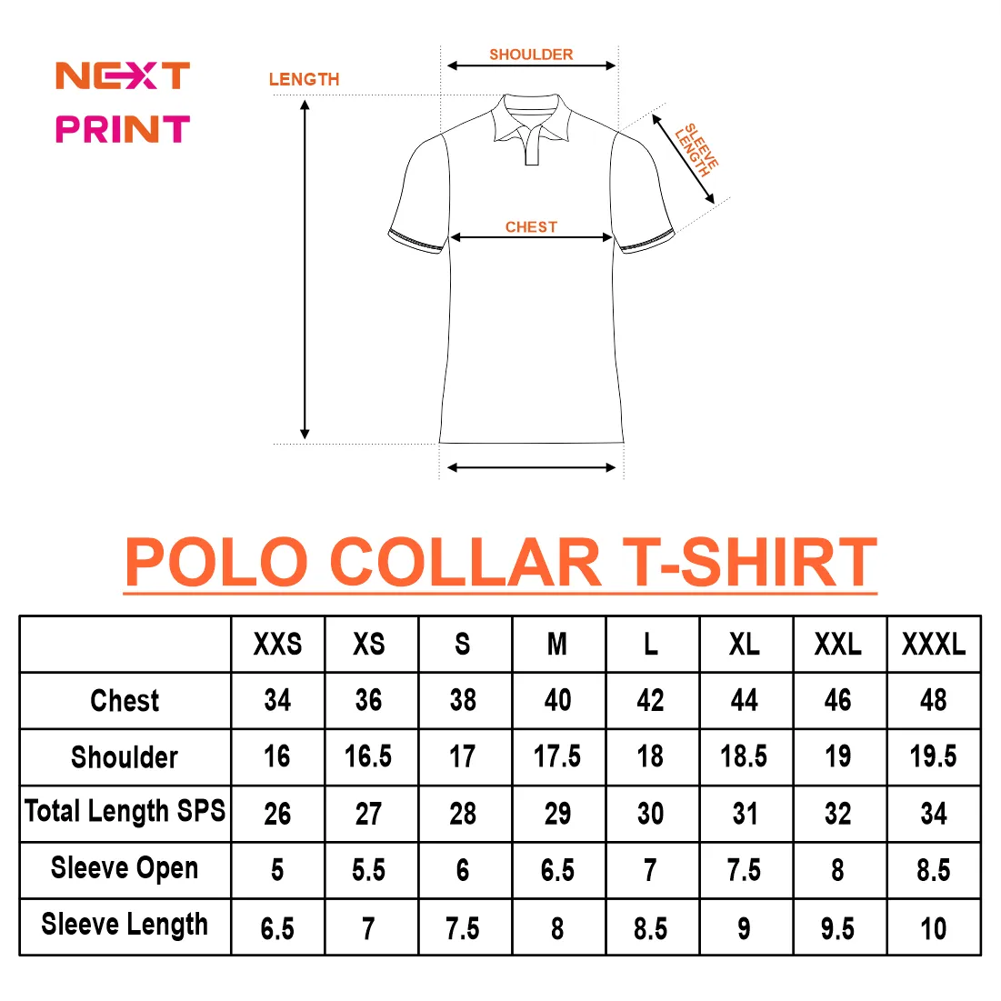 Polo Neck Printed Jersey Orange Design 3