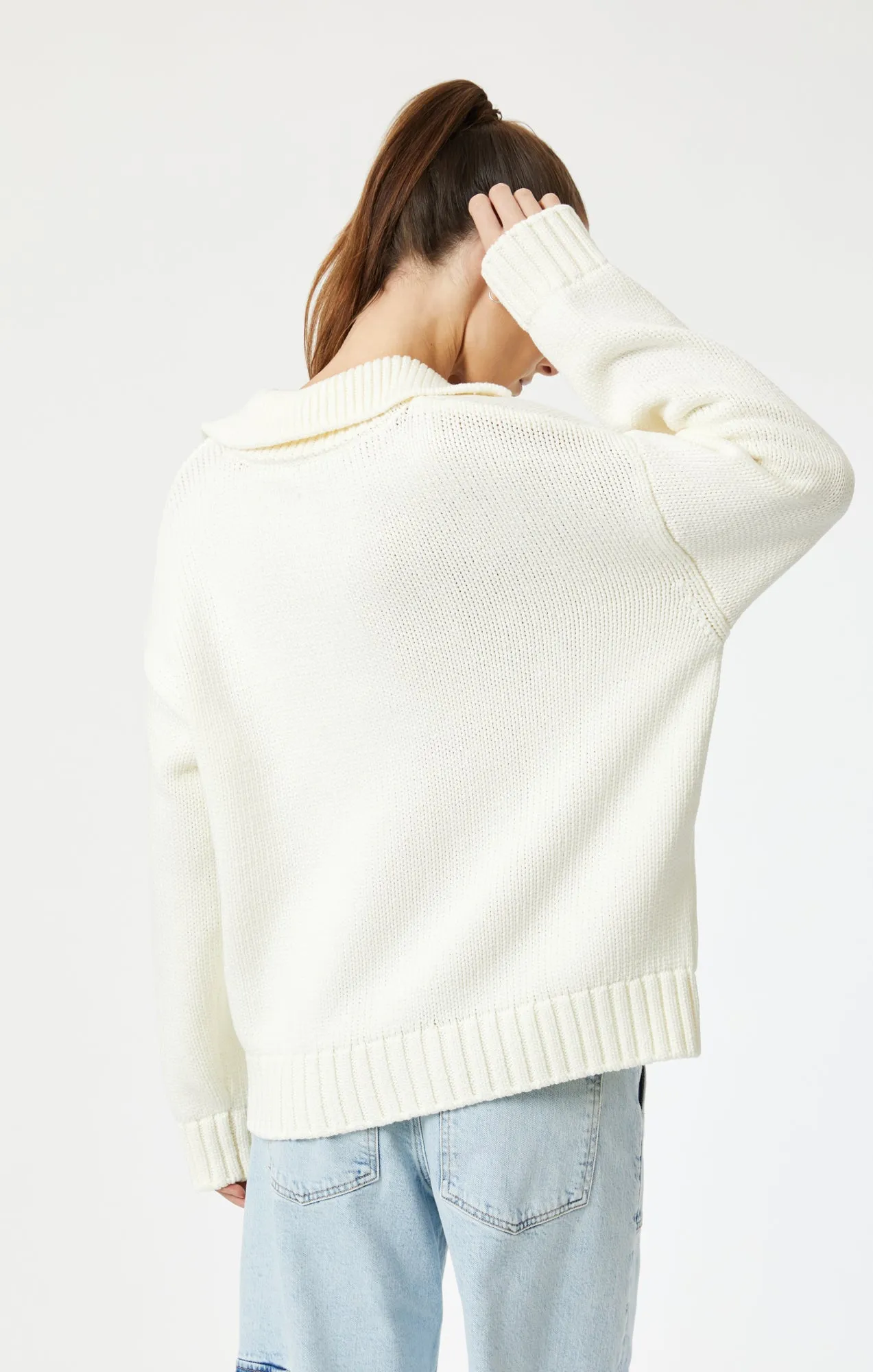 POLO SWEATER IN COCONUT MILK