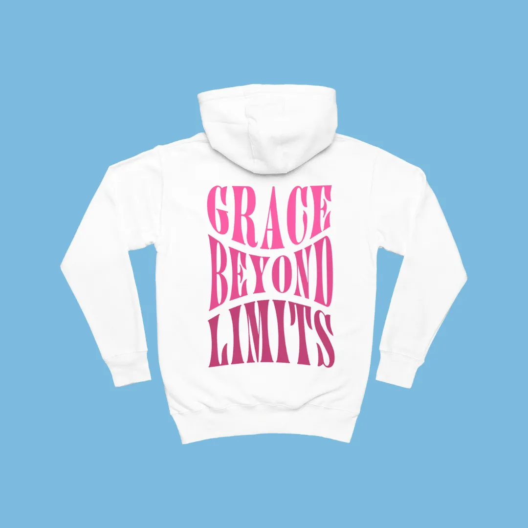 "Infinite Grace" Hoodie - White/Pink