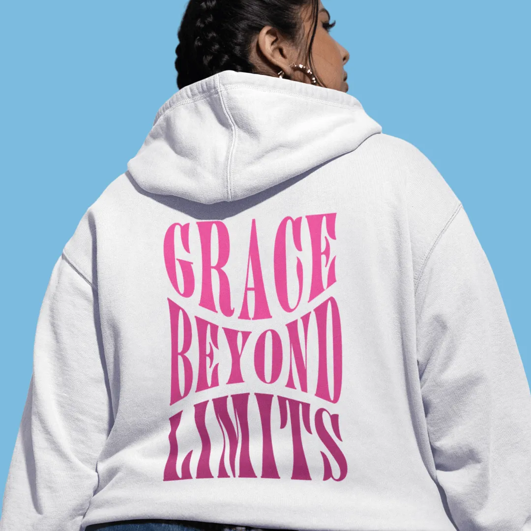 "Infinite Grace" Hoodie - White/Pink