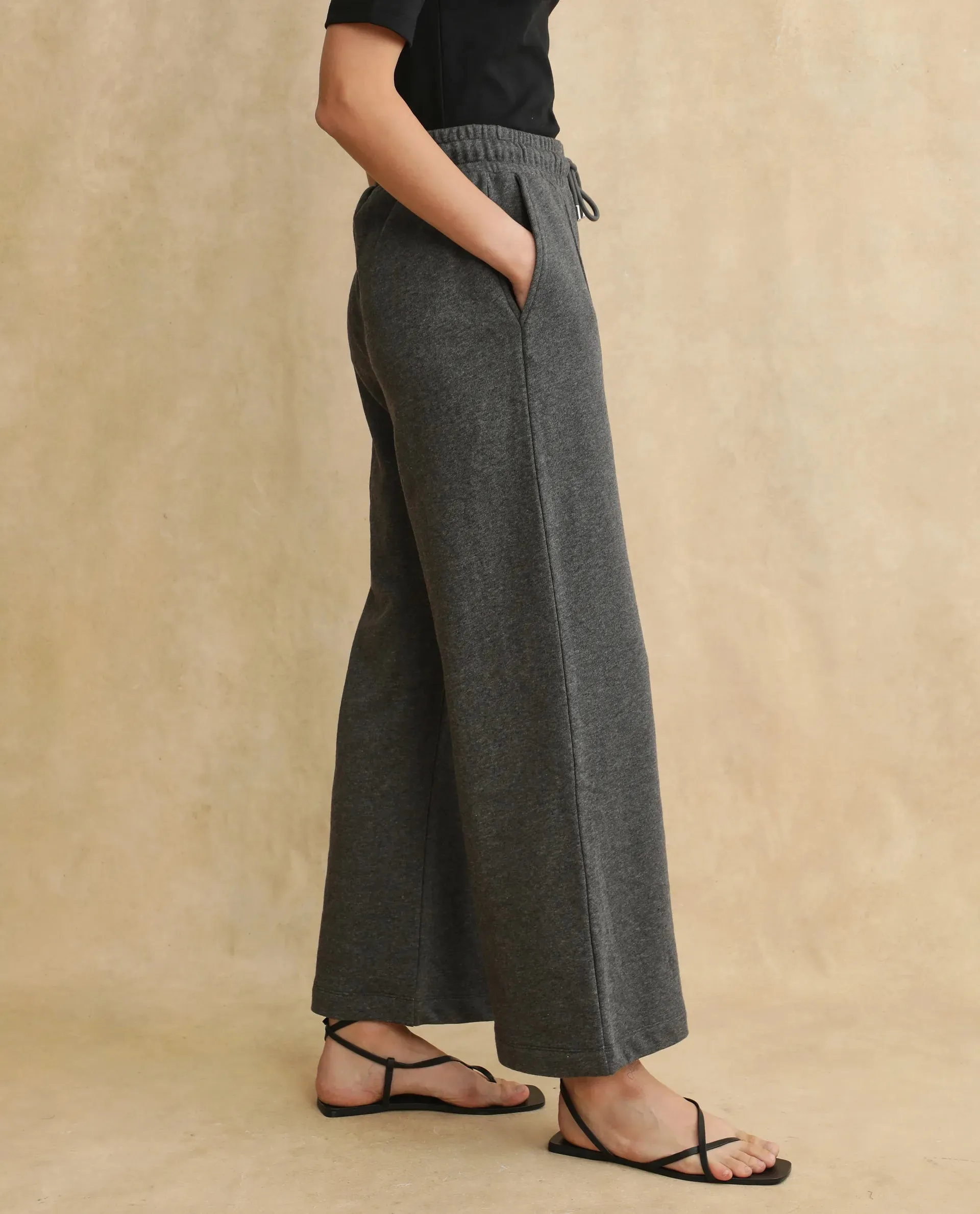 Rareism Women Inout Dark Grey  Track Pant