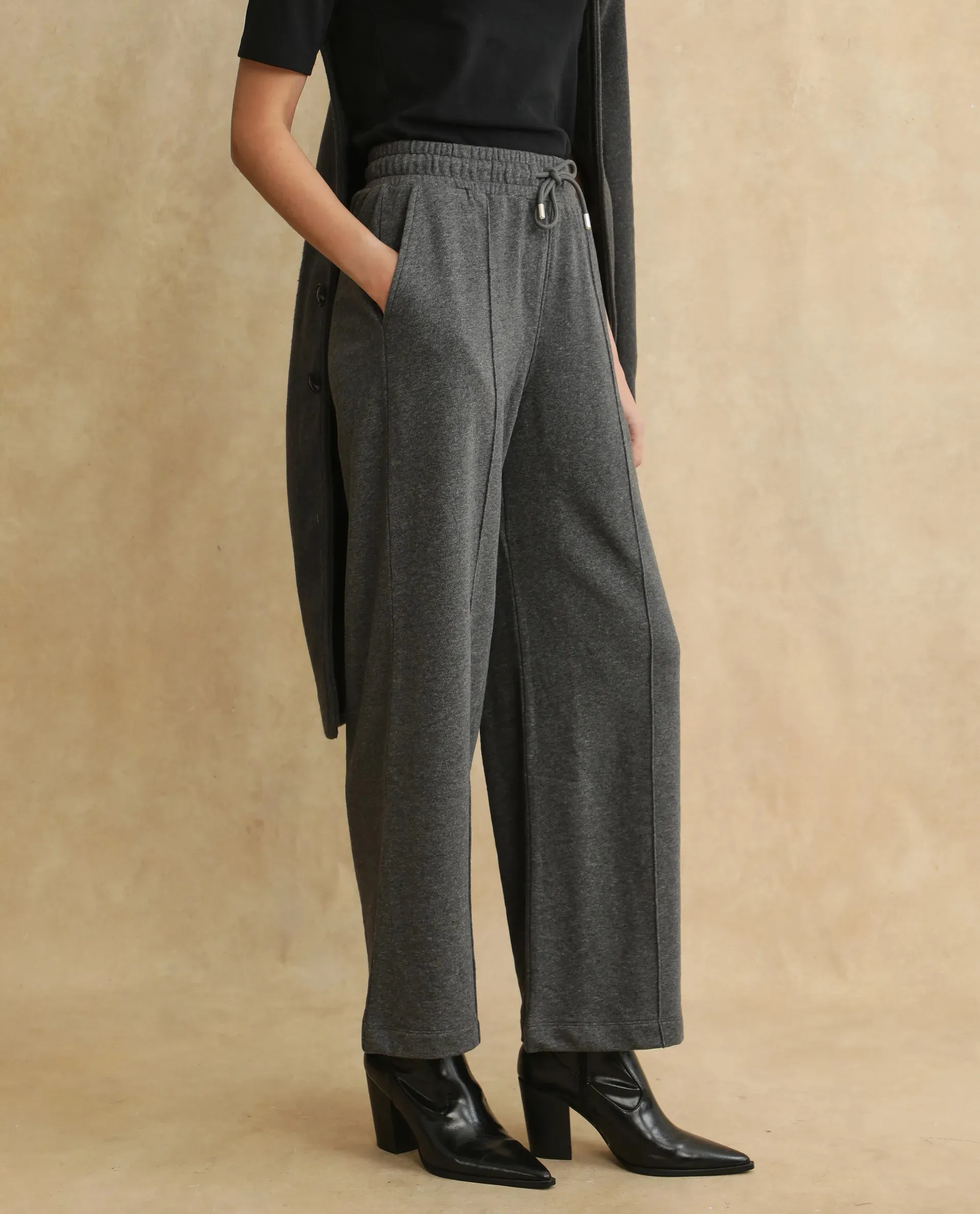 Rareism Women Inout Dark Grey  Track Pant