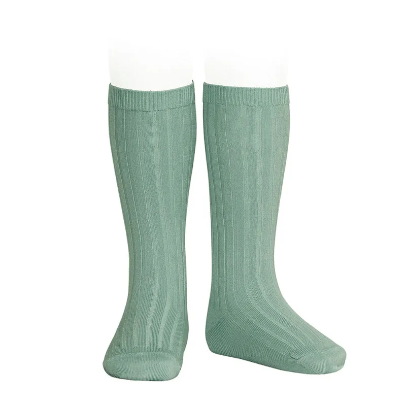 Ribbed Socks Lichen Green