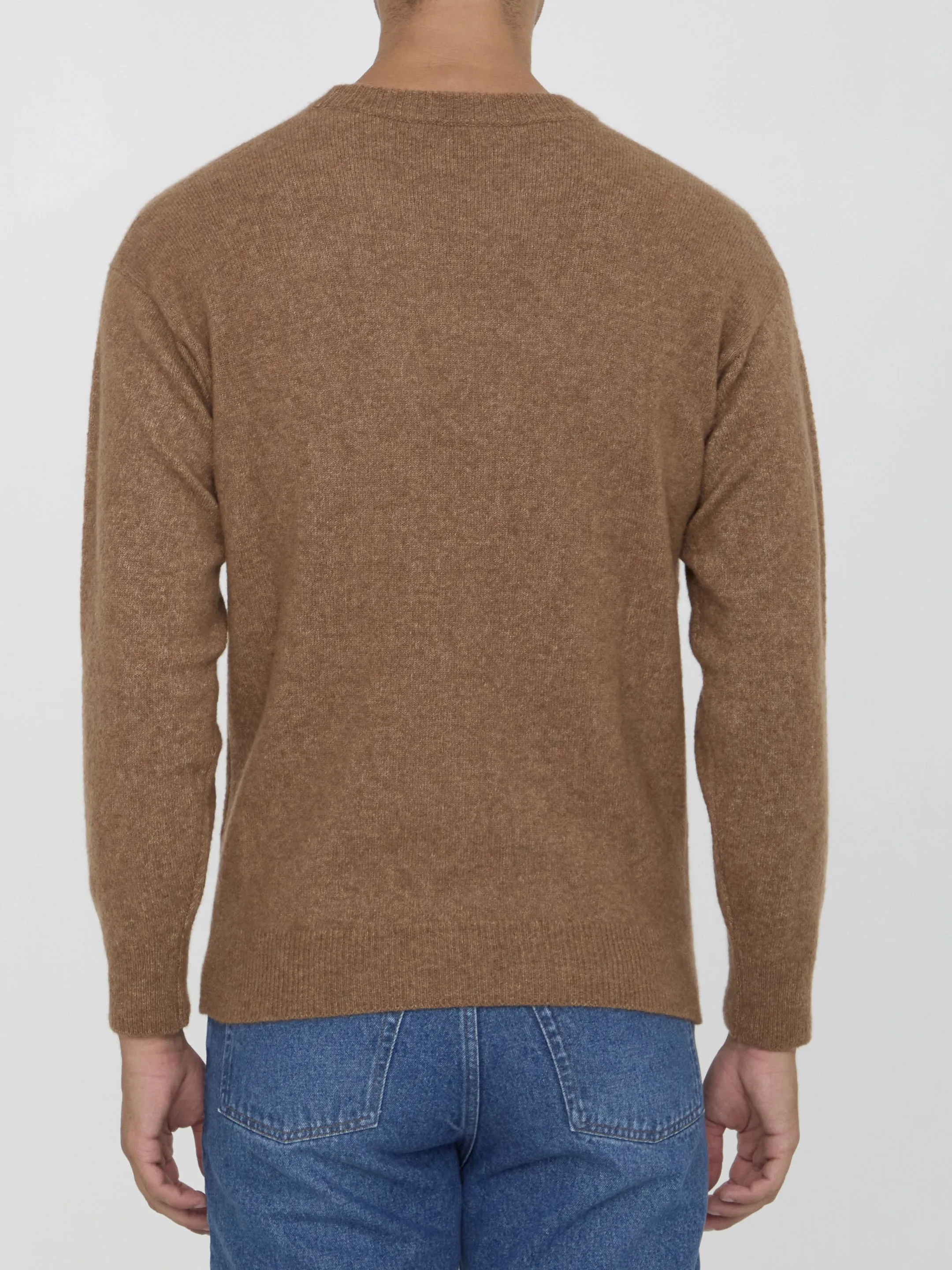 Roberto Collina Cashmere Sweater In Brown