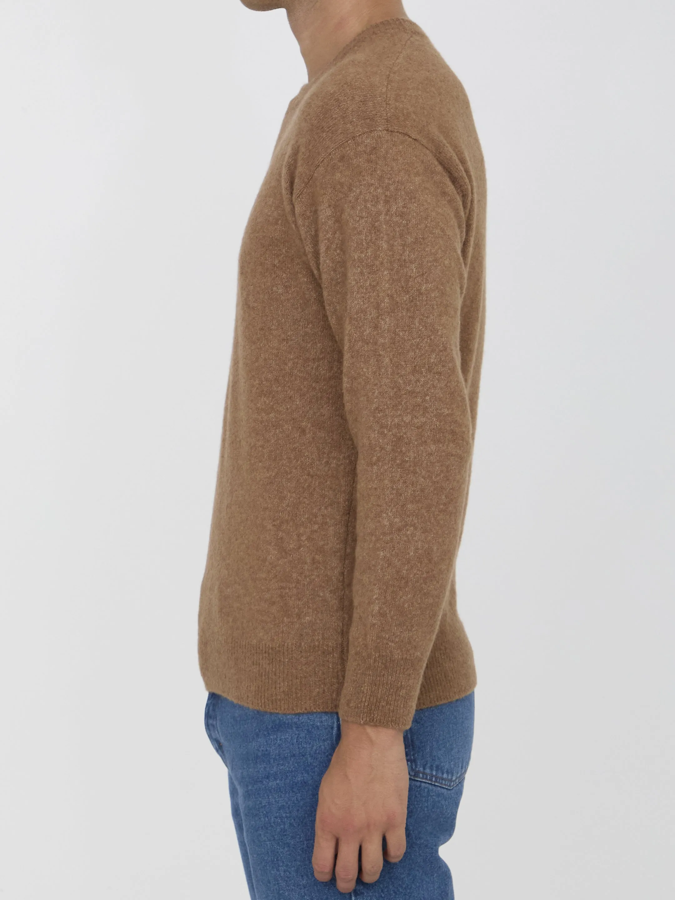 Roberto Collina Cashmere Sweater In Brown