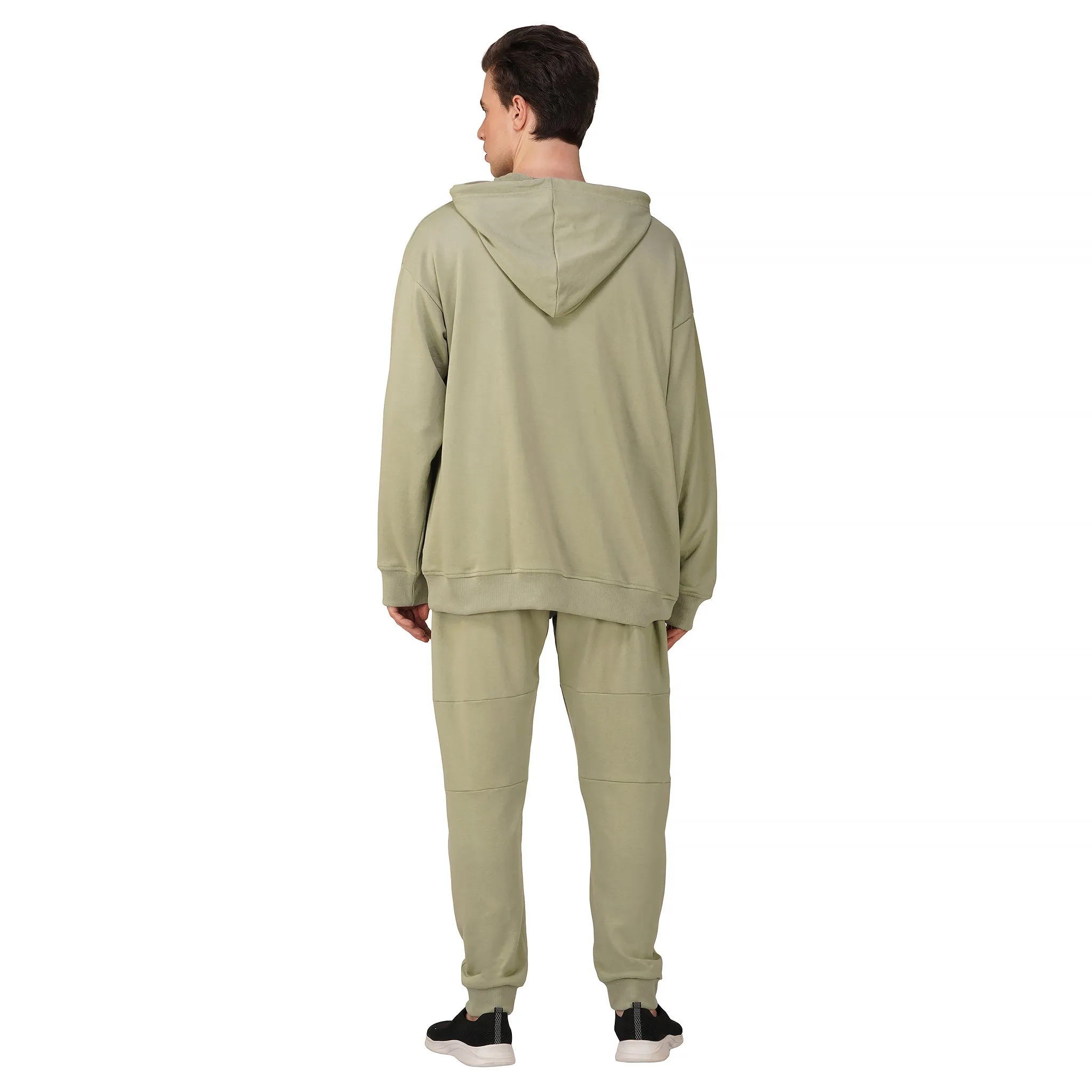 SLAY. Men's Light Olive Oversized Drop Shoulder Hoodie & Joggers Co-ord Set