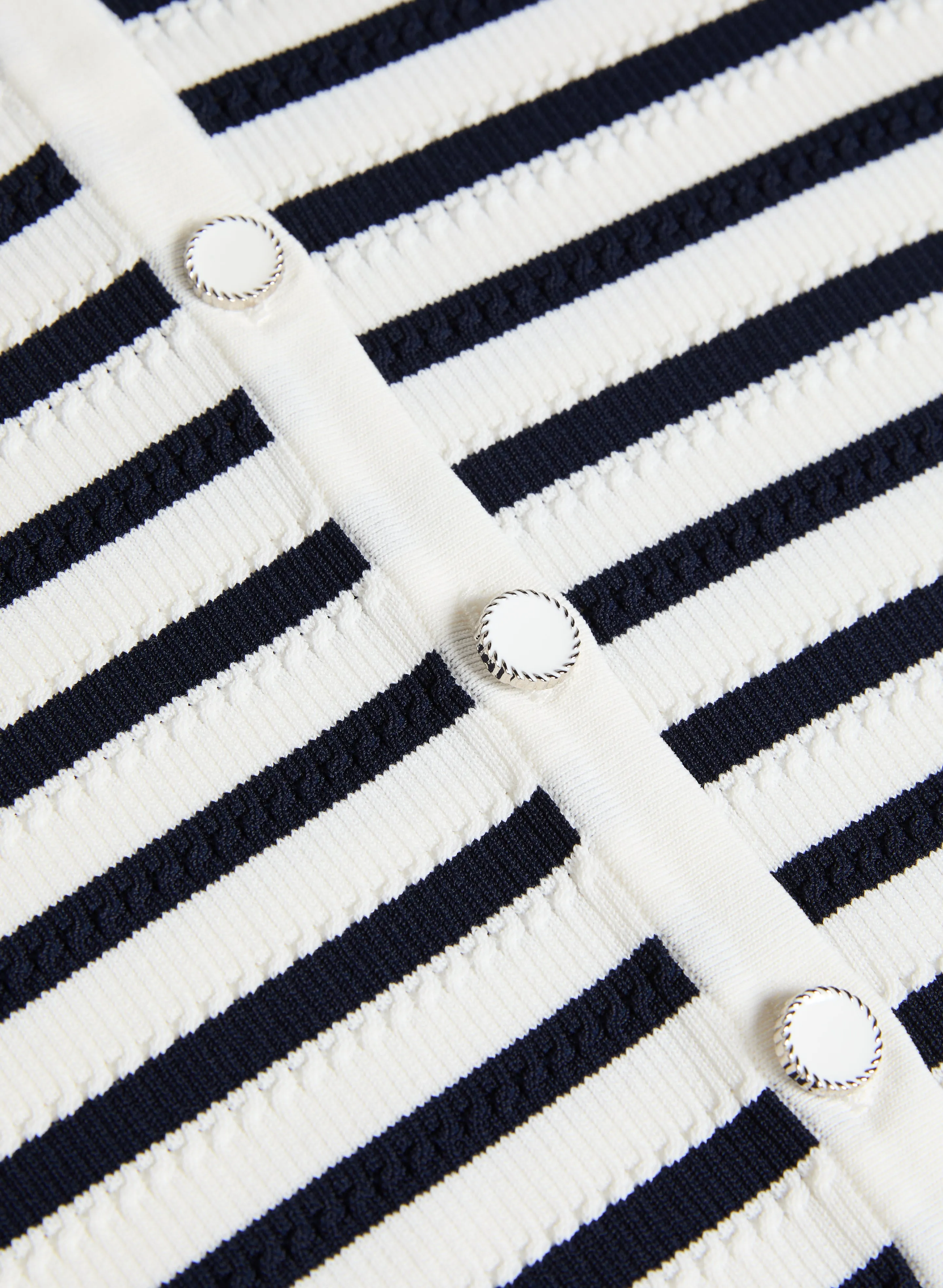 Stripe Button Cardigan