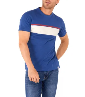 Striped Printed T-Shirt Medium Blue