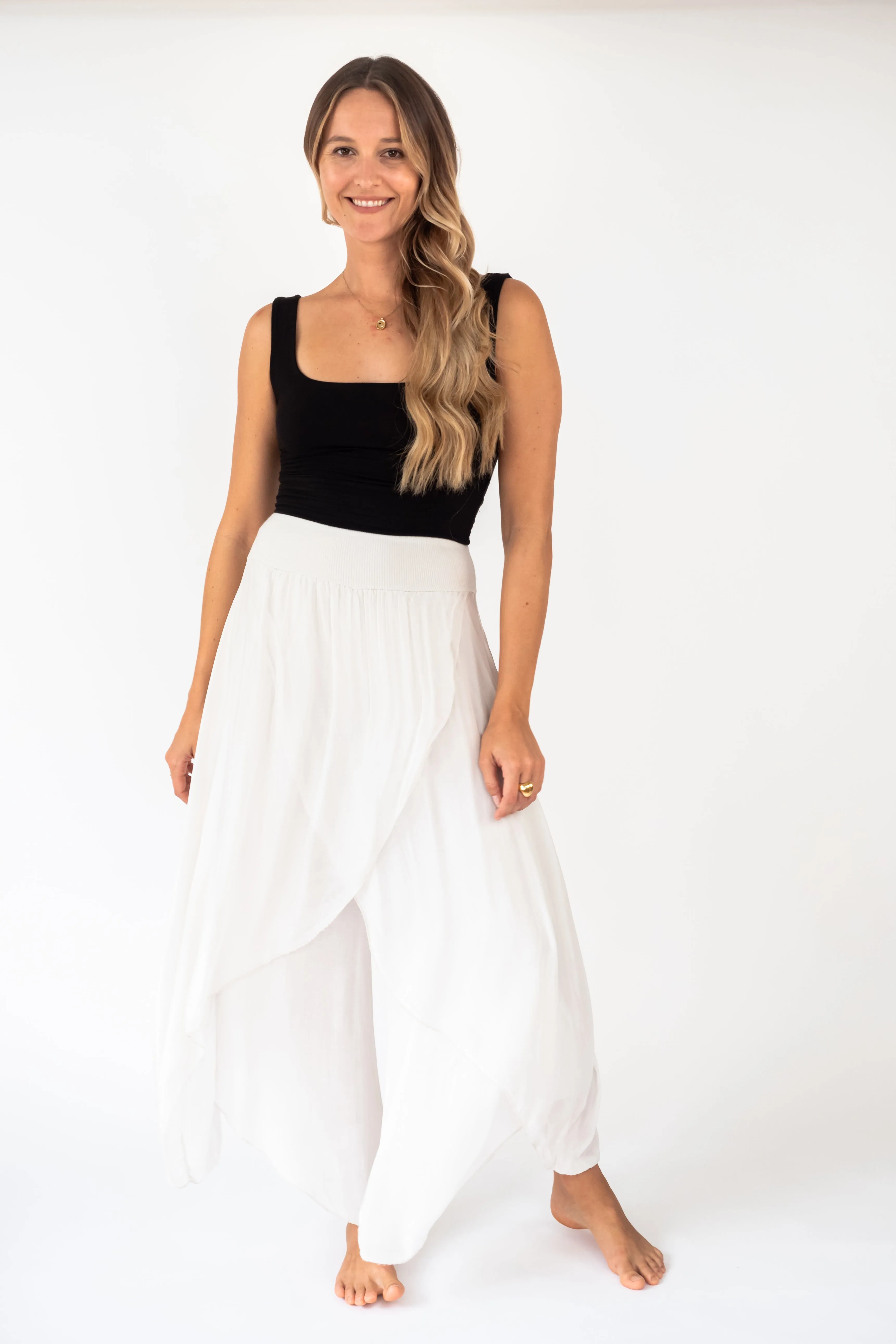 The MAKANI silk wrap pants