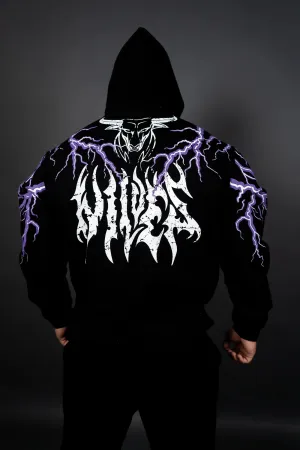 THUNDER STORM HOODIE (BLACK PURPLE)