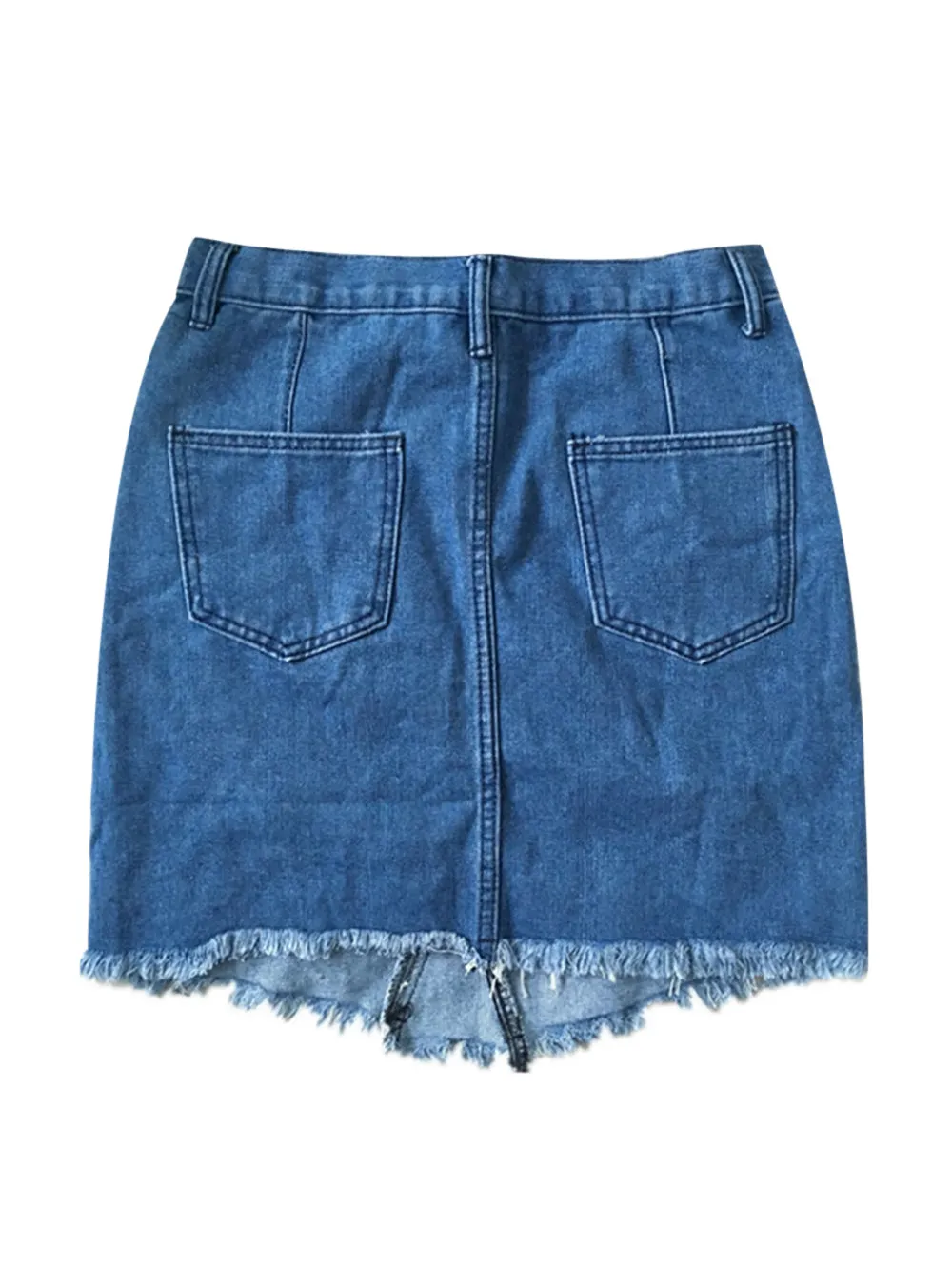 Women Denim Skirt Pearl Beading Jeans Skirt